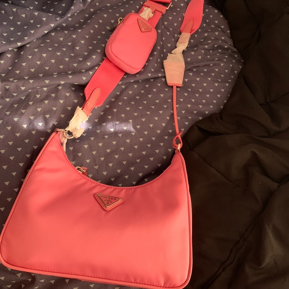 COPY - Pink Gently used Prada Cross Body Bag.